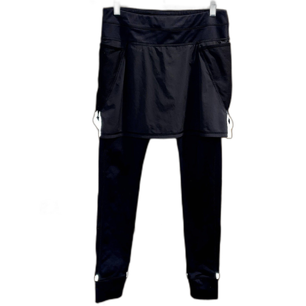 Athleta Women's S Black 2-in-1 Skirt and Leggings Full Length Athletic Wear